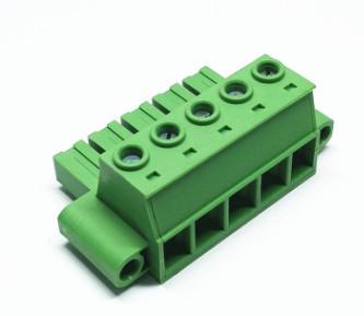 China RD2EDGSKM 7.62mm pitch  with flange 400V 32A pcb pluggable terminal block for sale