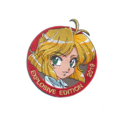 China Anime Movie 100% Embroidered Iron On Patches For Clothing And Hats Custom Badges for sale