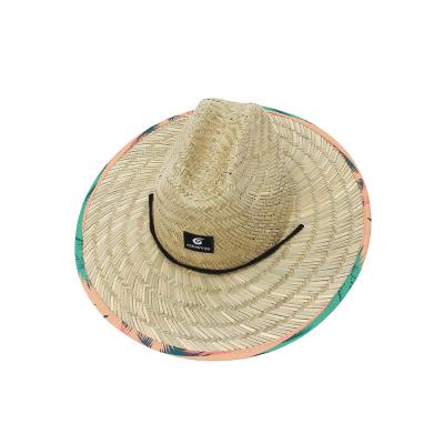 China Embroidery Logo Patch Straw Hat For Fishing Mat Grass Material OEM for sale