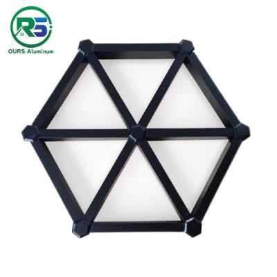 China Sound Absorption Triangular Square Grille Tube Metal Stud Wall Suspended Ceiling  0.6mm-2.0mm for sale