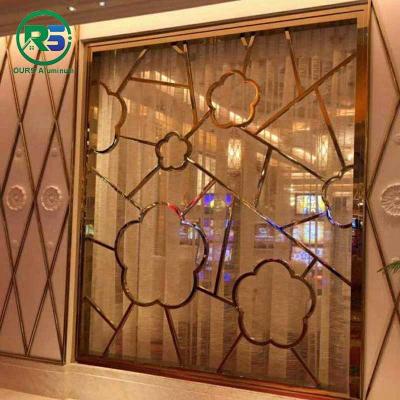 China Artistic Pattern Carving Perforated Metal Screen Facade Decorative Screens for sale