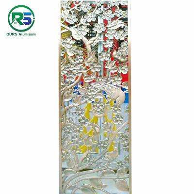 China Luxury Interior Aluminum Decorative Screens Carving For Room Dividers for sale