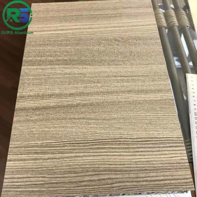 China Building Decorative Wooden Gain Aluminum Wall Panel For Clip In Metal Ceiling Tiles for sale