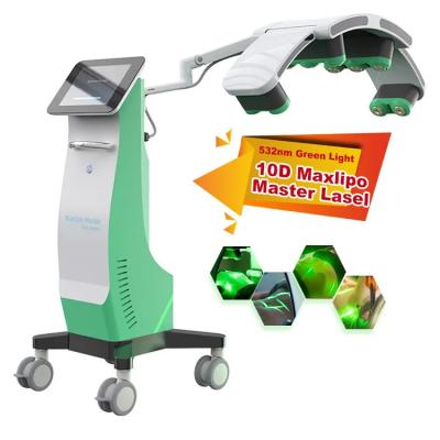 China 2023 Newest Updates High Quality 10d Emerald Laser 532nm Green Red Light Cellulite Removal Slimming Fat Burning Machine for sale