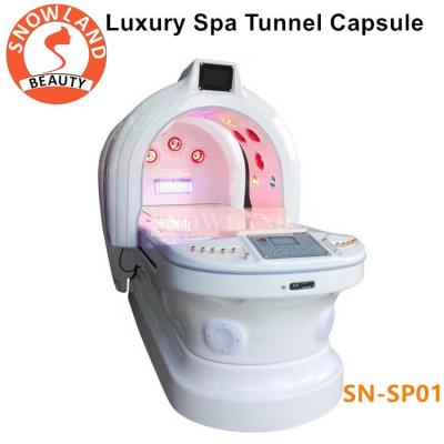 China 110v/220v Ozone Dry SPA Infrared Sauna Capsule With Photon Light Magic Tunnel for sale