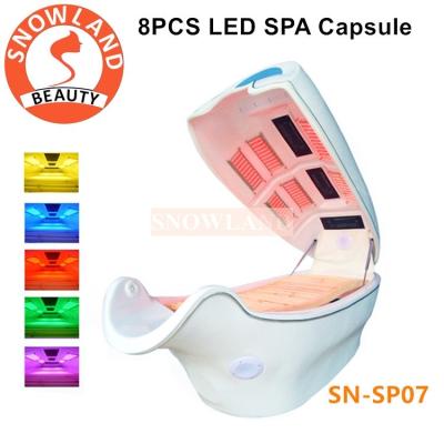 China best selling Far Infrared Sauna Spa Capsule/LED Light Therapy Bed For Full Body Steam with for sale