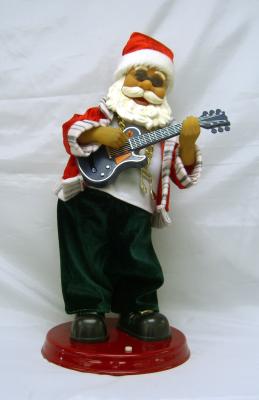 China 8 Inch Singing Santa Claus with Guitar Educational Toys for Preschoolers / Kids for sale