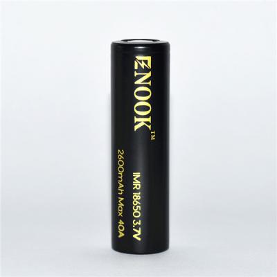 China Enook alta taxa de descarga 18650 bateria recarregável 2600mah 20A célula de bateria 3.7V à venda