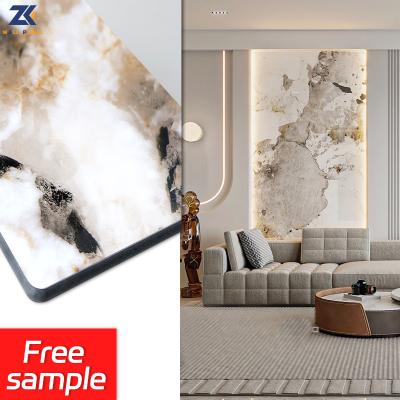 China Bamboo Charcoal Fiber Marble PVC Wall Panels Anti Static Heat Insulation for sale