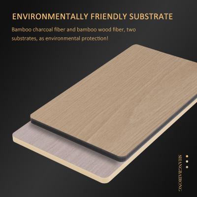 China prenda impermeable de madera de bambú de bambú del tablero de la pared de la fibra del panel de fibras del carbón de leña de 1220*2440m m en venta