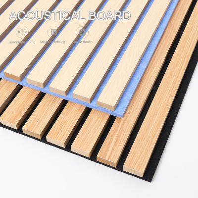 China WPC Fluted Wall Panel Wall Acoustic Grille Wood Slats Anti Scratch for sale