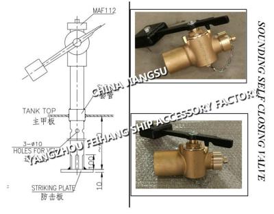 China CB/T3778-1999 Marine sounding self-closing valve, marine bronze sounding self-closing valve for sale