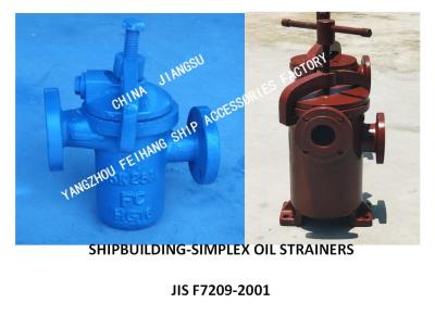 China JIS F7209-2001 SHIPBUILDING-SIMPLEX OIL STRAINERS，FLANGE CAST IRON SINGLE OIL FILTER for sale