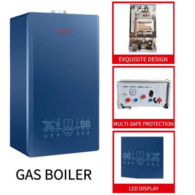 China 24kw 26kw Wall Hanging Gas Furnace Blue Dual Funtion Gas Hot Water Furnace for sale