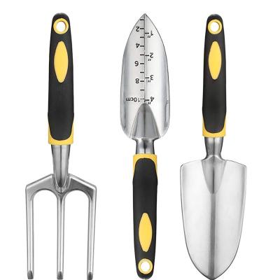China 3 Pieces Strong Gardening Hand Tools Heavy Duty Aluminum Alloy for sale