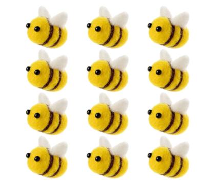 China 2.7*2.9 Inch Wool Felt Craft Bumble Bee For Jewelry Accessory for sale
