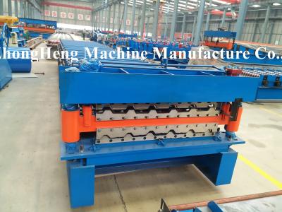 China Professional Roofing Sheet Roll Forming Machine double chains transmission for sale