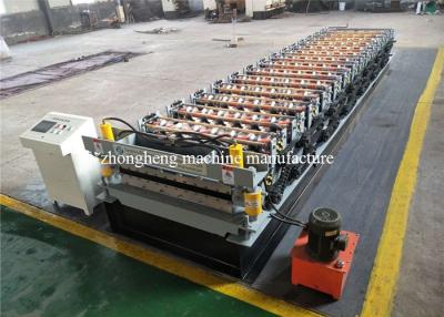 China Aluminium Glazed Trapezoidal Tile / Roofing Sheet Roll Forming Machine 10-15m/Min for sale