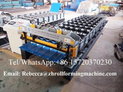 China Advanced metal Roofing Sheet Roll Forming Machine With Double Chains Drive 0.3mm - 0.8mm for sale