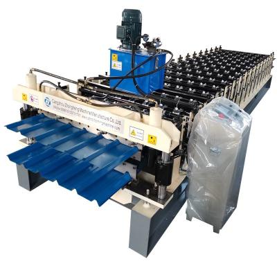 China Double Layer Aluminum metal Roofing Sheet Roll Forming Machine Metal Tile Making Machine In China for sale