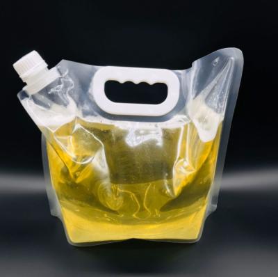 China 3L 5L 6L Transparent Beer Liquid Packaging Pouch Bags With Spout Handle for sale
