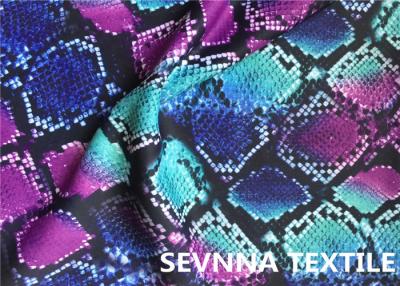 China Wefting Knitted Swimwear Knit Fabric , Sublimation Printing Swimwear Spandex Fabric for sale