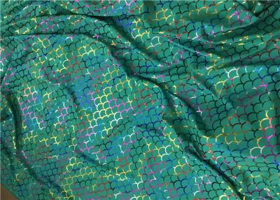 China Tela de nylon impresa hecha punto doble del holograma de la hoja para la ropa del leotardo en venta