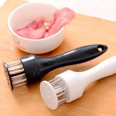 China New Improved kitchen tool stainless steel Tender Meat Hammer Kitchen Tool Meat tenderizer loose meat needle for sale