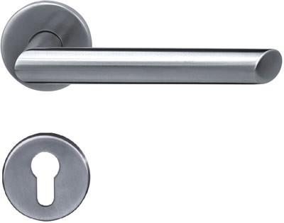 China Tirador de puerta llano tubular del metal del borde de los tiradores de puerta interiores biselados del acero inoxidable en venta