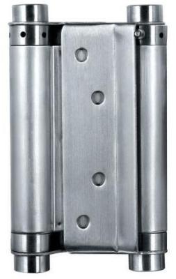 China Satin Stainless Steel Square Door Hinges Double Action Spring Door Hinge for sale