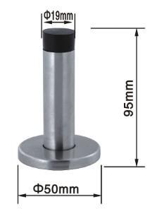 China 50x95mm Stainless Steel Door Stopper Wall Mounted PVD Finish for sale