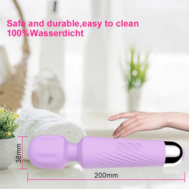 20 powerful vibration modes head 360 rotation low voice body waterproof female AV vibrator