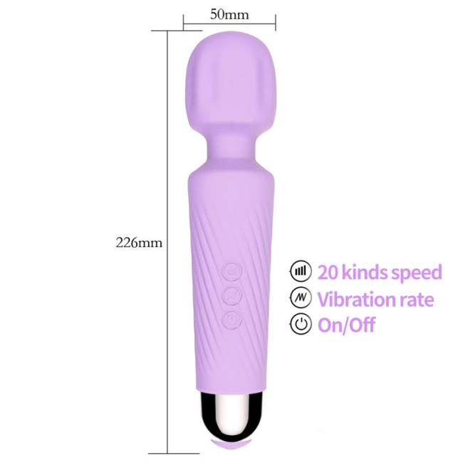 20 powerful vibration modes head 360 rotation low voice body waterproof female AV vibrator