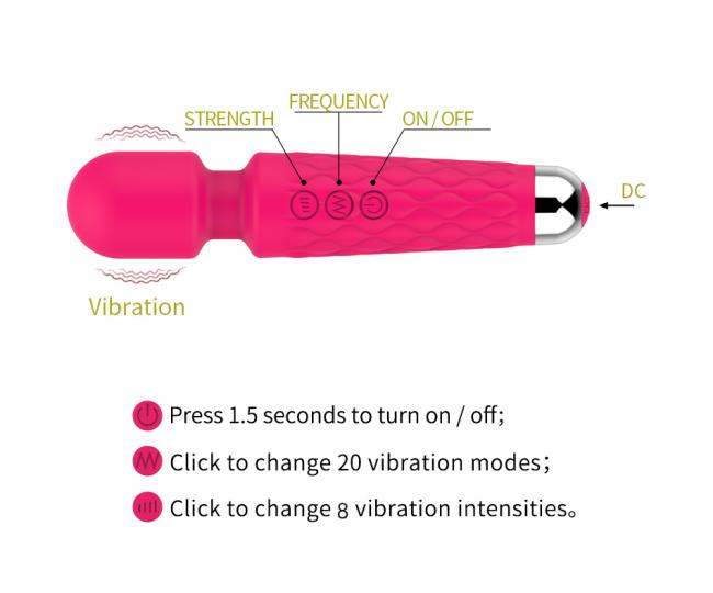 Hot selling 10 vibrations massaging dual head massage vibrator av wand massager sex toys for woman