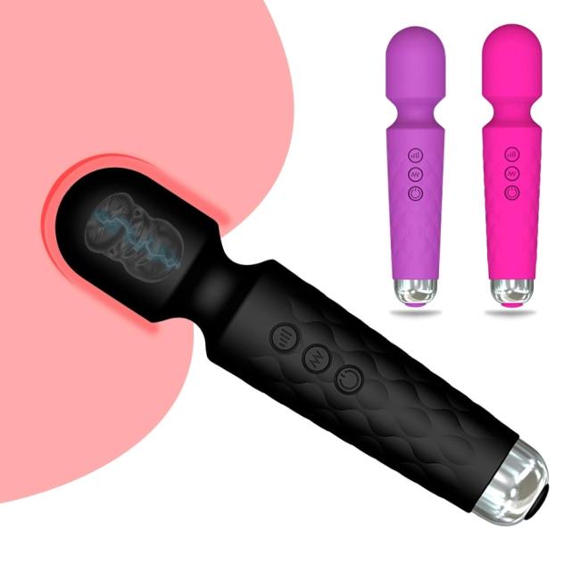 Hot selling 10 vibrations massaging dual head massage vibrator av wand massager sex toys for woman