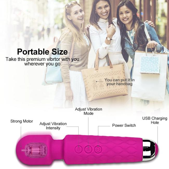 Hot selling 10 vibrations massaging dual head massage vibrator av wand massager sex toys for woman