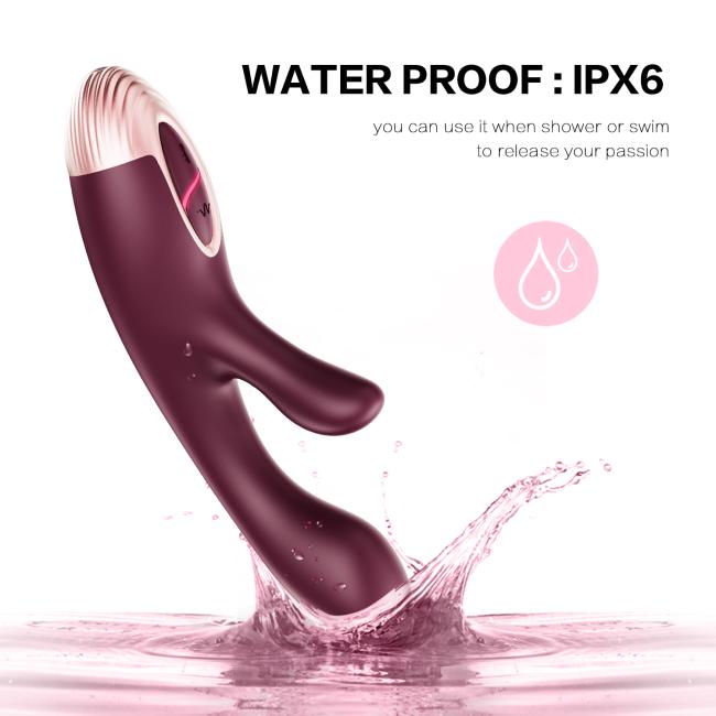 Medical silicone G-spot orgasm vibrator double headed 7-speed vibration USB charging heating function Clitoral Stimulation