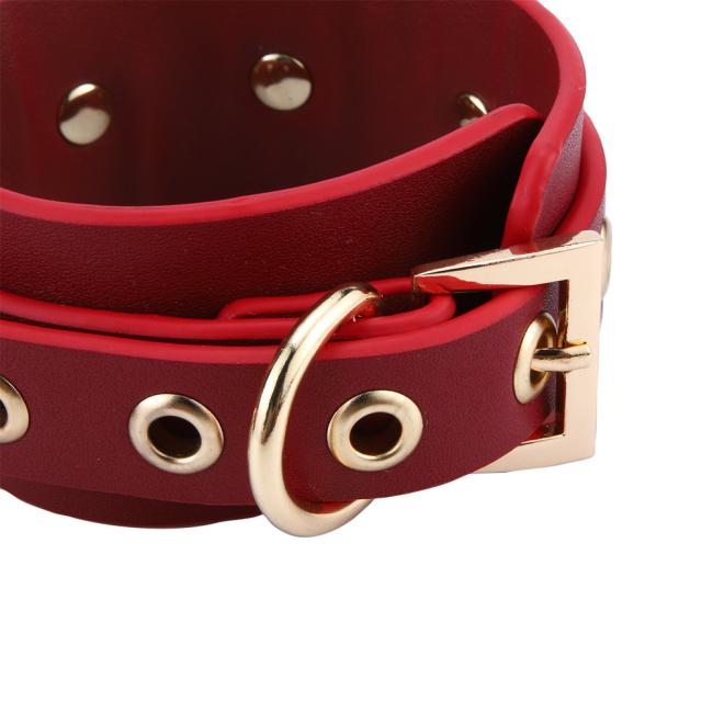 Bondage Gear Real Leather Set 5pcs with Bag Handcuffs Bondage Kits Sex Toy Adult