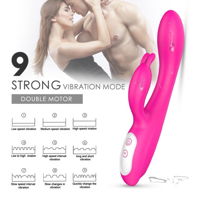 Hot selling G spot rabbit vibrator with heating function for women clitoris stimulation