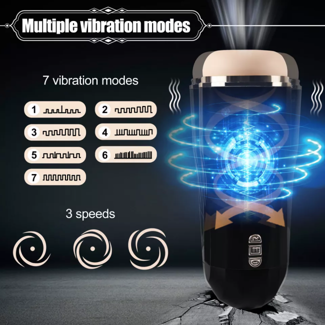New Style Male Masturbator Automatic Male Stroker with Suction Vibrating Stroker Masturbator Sex Toys for Man