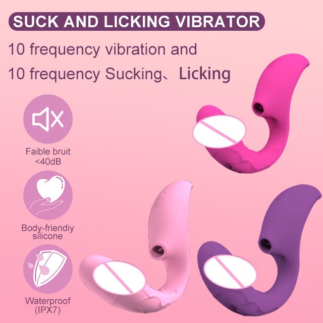 In stock Clitoral Stimulation Tongue Female Pussy Sucker Women Adult Clitoris Sucking licking Vibrator sex toy shop