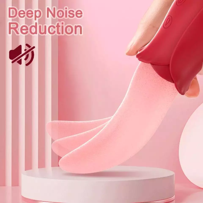 10 Speeds Realistic Licking Tongue Rose Vibrators for Women Nipples Clitoral Stimulation Toys for Adult Female Couples