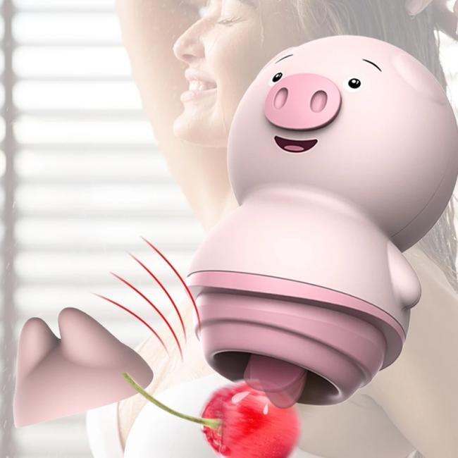 Piggy Licking Vagina sucking Vibrator Vaginal Massager Sex Toy Pig Tongue Licking Vibrator Female Clitoris Stimulator