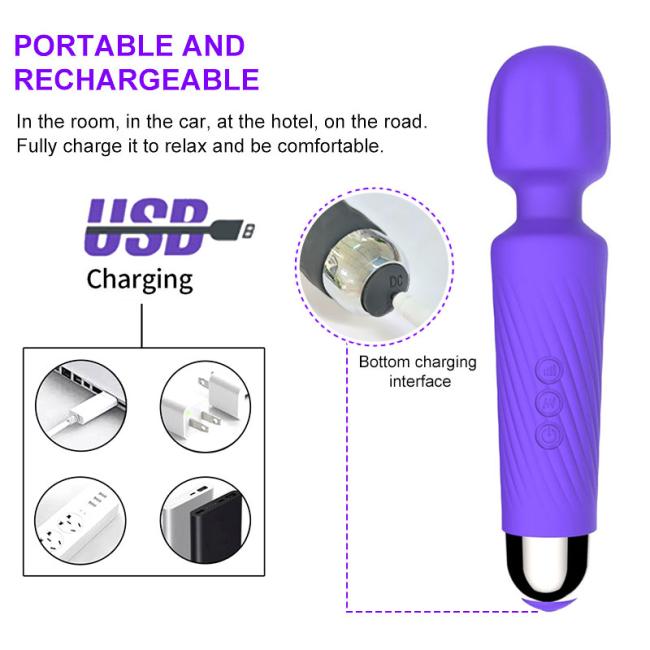 USB Charging Luxury Couple Vibrator Sex Massage therapy stick Female Masturbation Massage stick