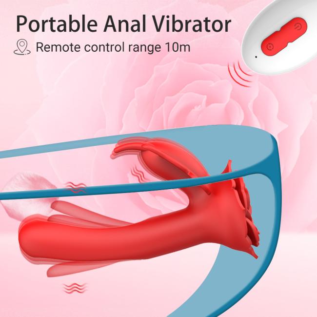 Rose Licking Tongue Vibrator Butterfly G-spot Stimulation Female Orgasm Masturbator Clitoral Stimulator Flap Dildo Vibrator