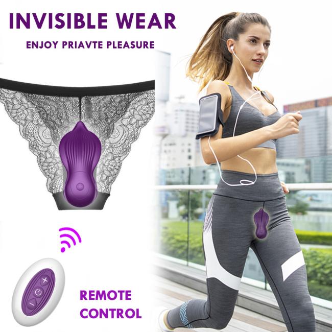 Automatic Wearable Panty Vibrator Wireless Remote Woman G-Spot Clitoris Stimulate Thrusting Dildo Vibrator