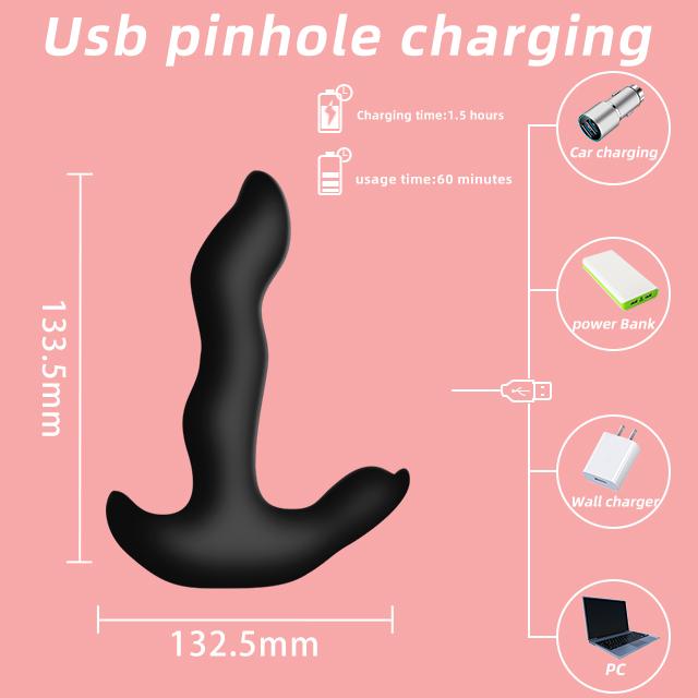 Male Female Remote Control 7 Frequency Vibration Butt Sex Toys Anal Plug