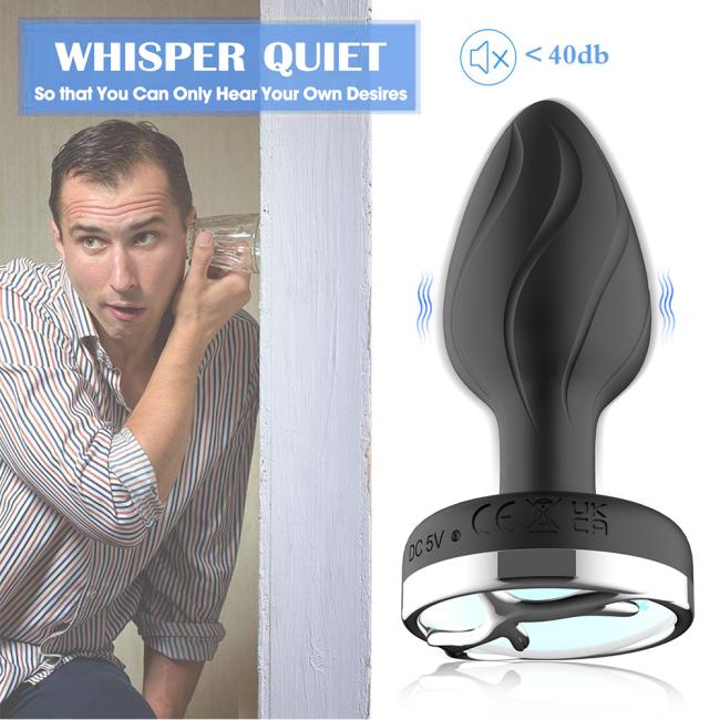 LED lights anal plug wireless remote control vibrator masturbation silicone Sex Toys luminous anal plug massager