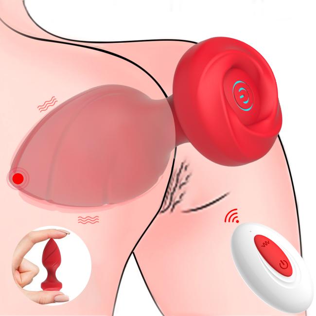 Female charging 10 frequency APP remote control vibration anal plug thread G-spot size rear court stimulation masturbation