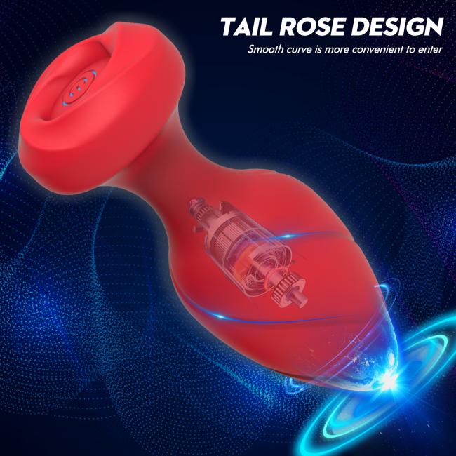 Female charging 10 frequency APP remote control vibration anal plug thread G-spot size rear court stimulation masturbation
